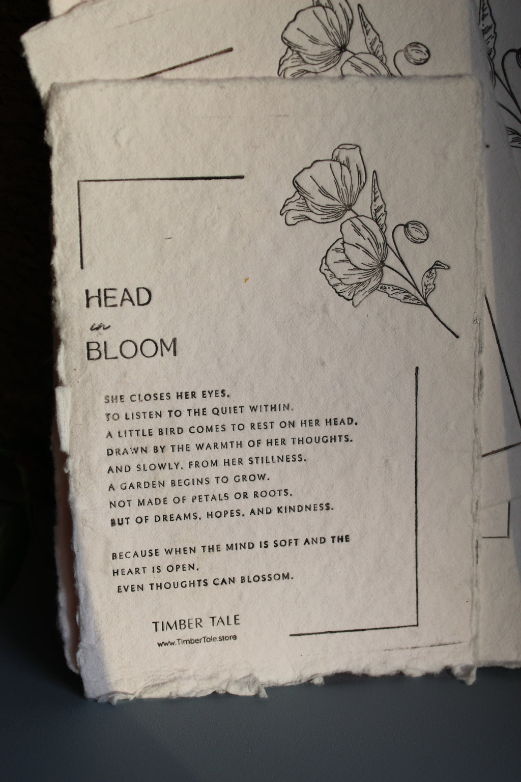 Head in Bloom _ Embossed Story Card