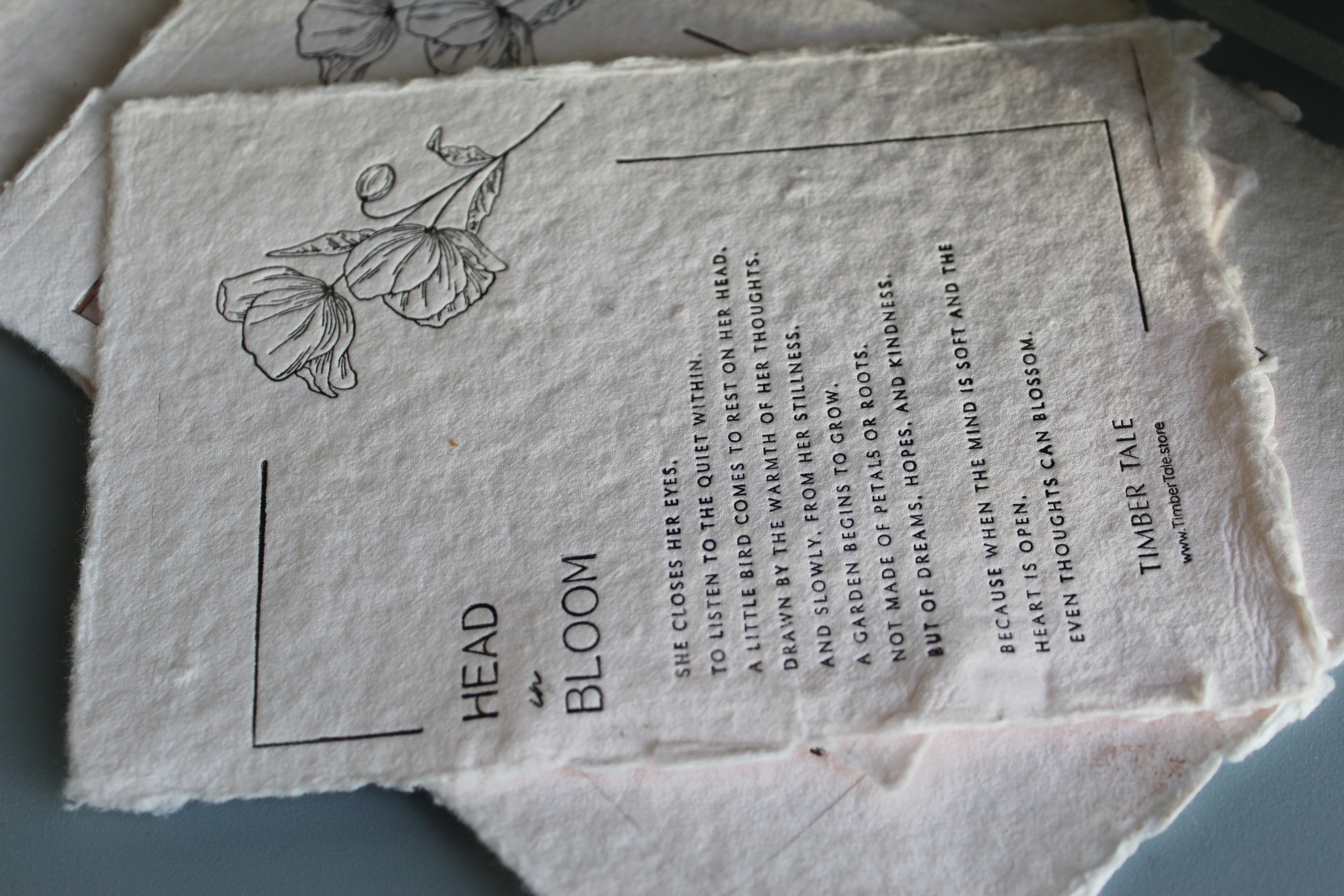 Head in Bloom _ Embossed Story Card