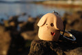 Little Heart Dog Keychain – Handmade Wooden Keyring