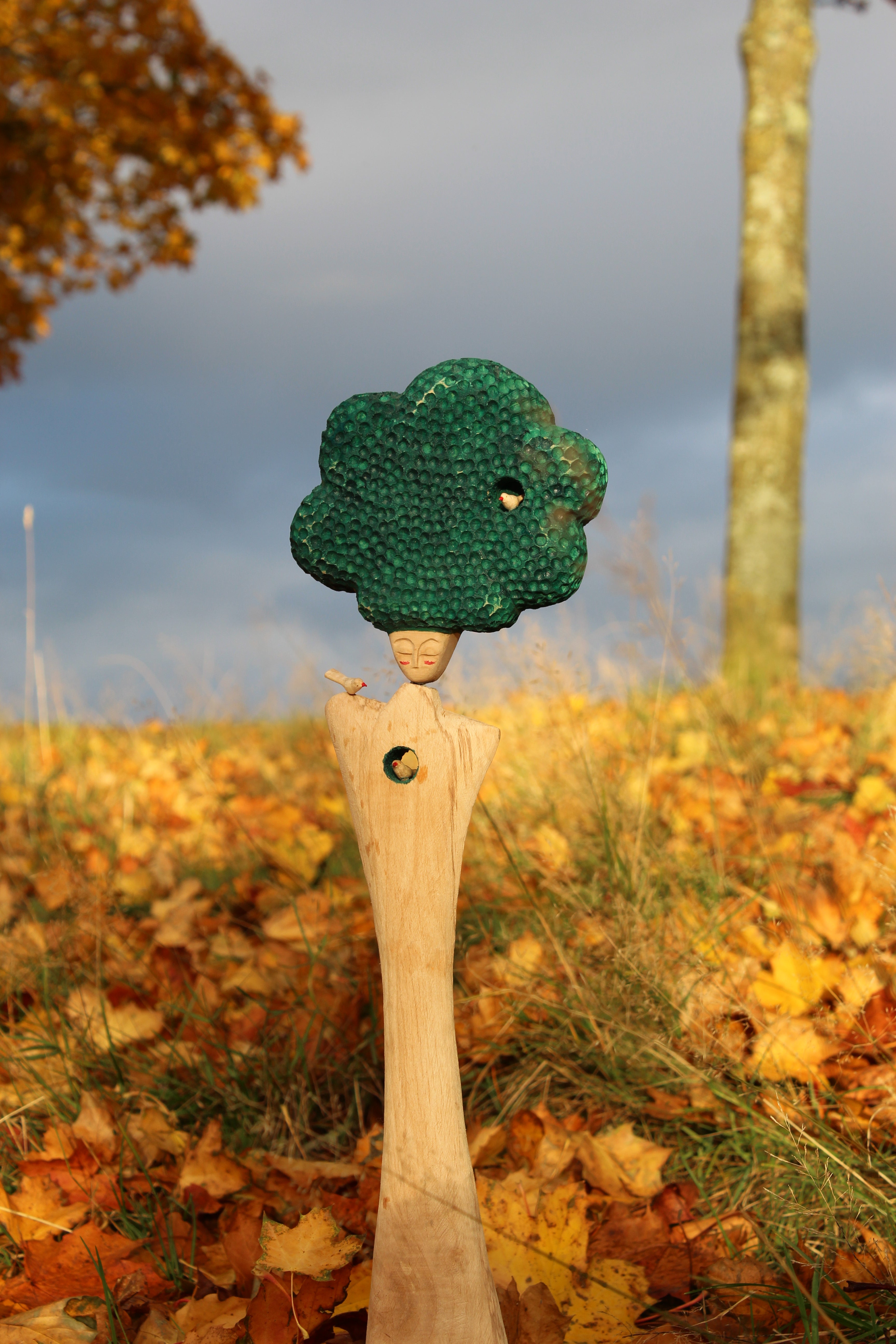 Roots & Wings – Handmade Wooden Motherhood Sculpture