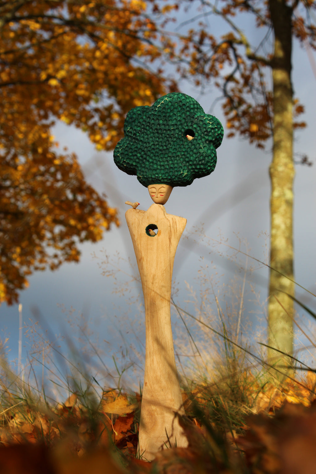 Roots & Wings – Handmade Wooden Motherhood Sculpture