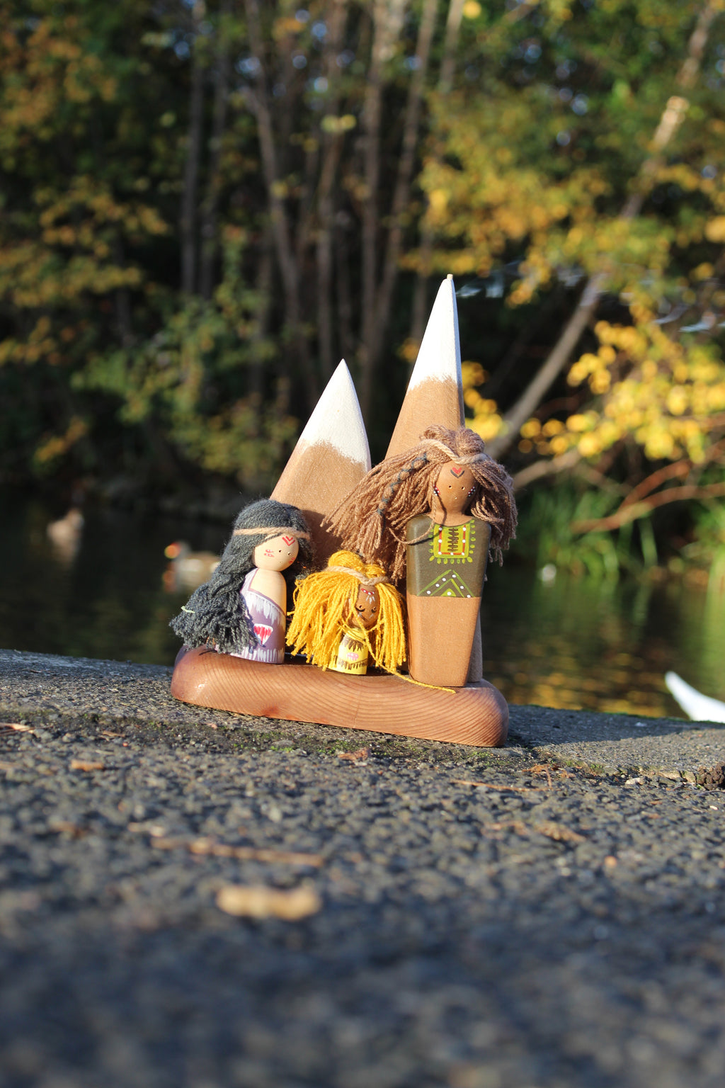 Mountain Spirit – Handmade Wooden Incense & Candle Sculpture