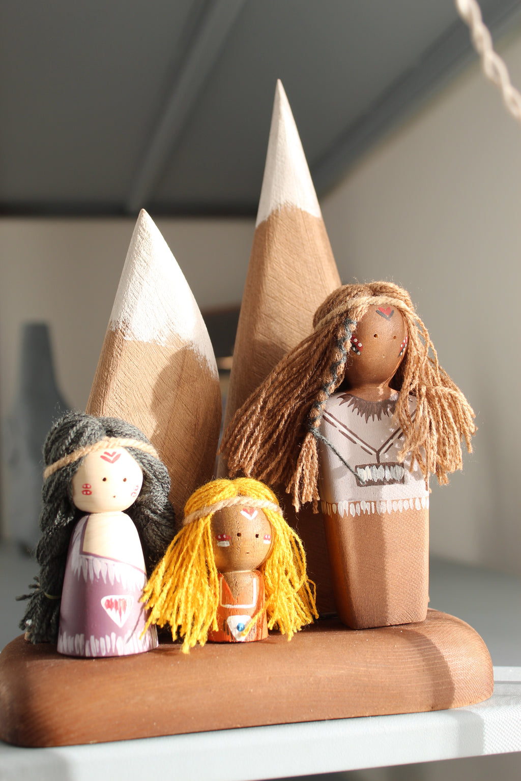 Mountain Spirit – Handmade Wooden Incense & Candle Sculpture