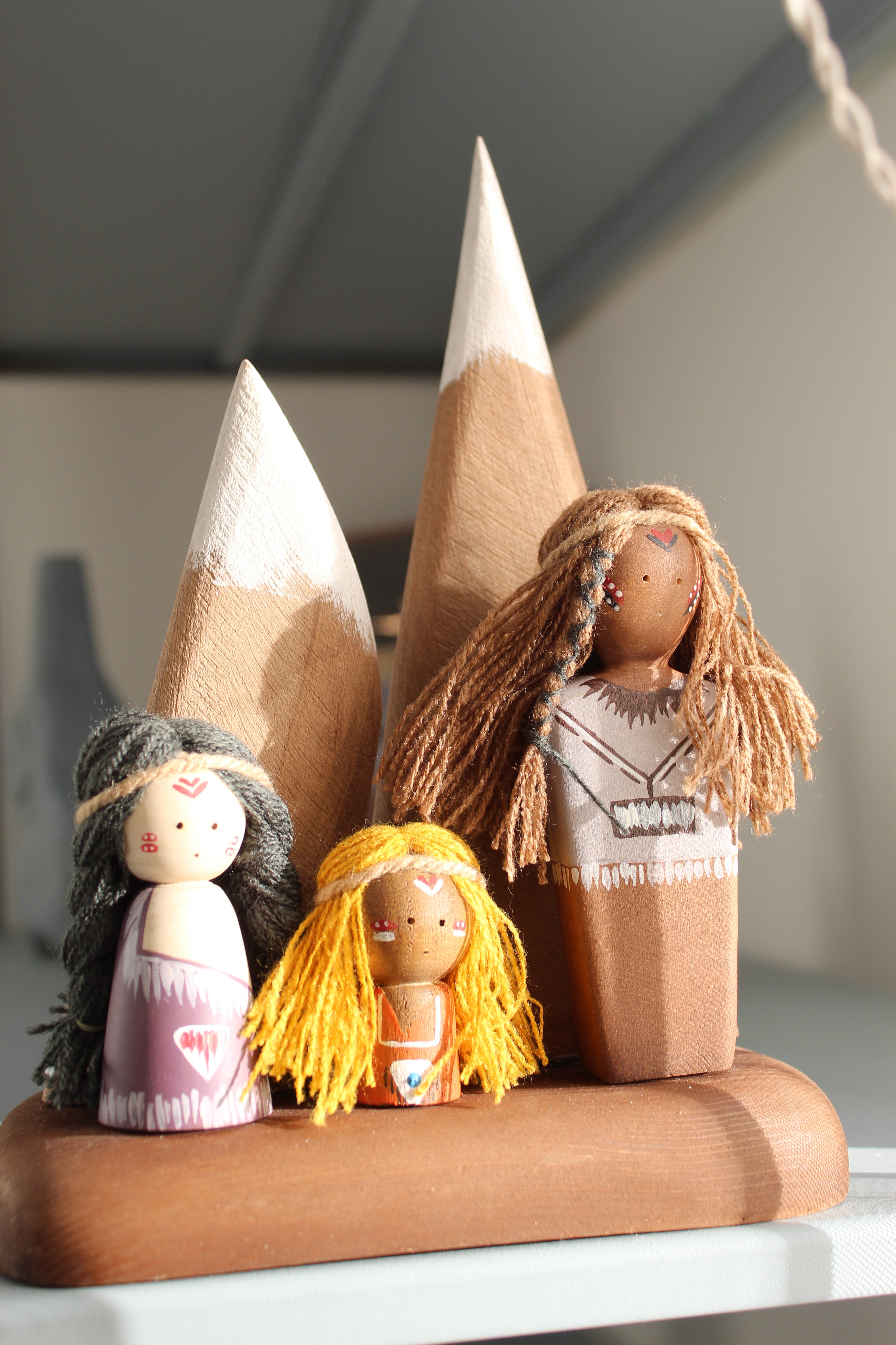 Mountain Spirit – Handmade Wooden Incense & Candle Sculpture
