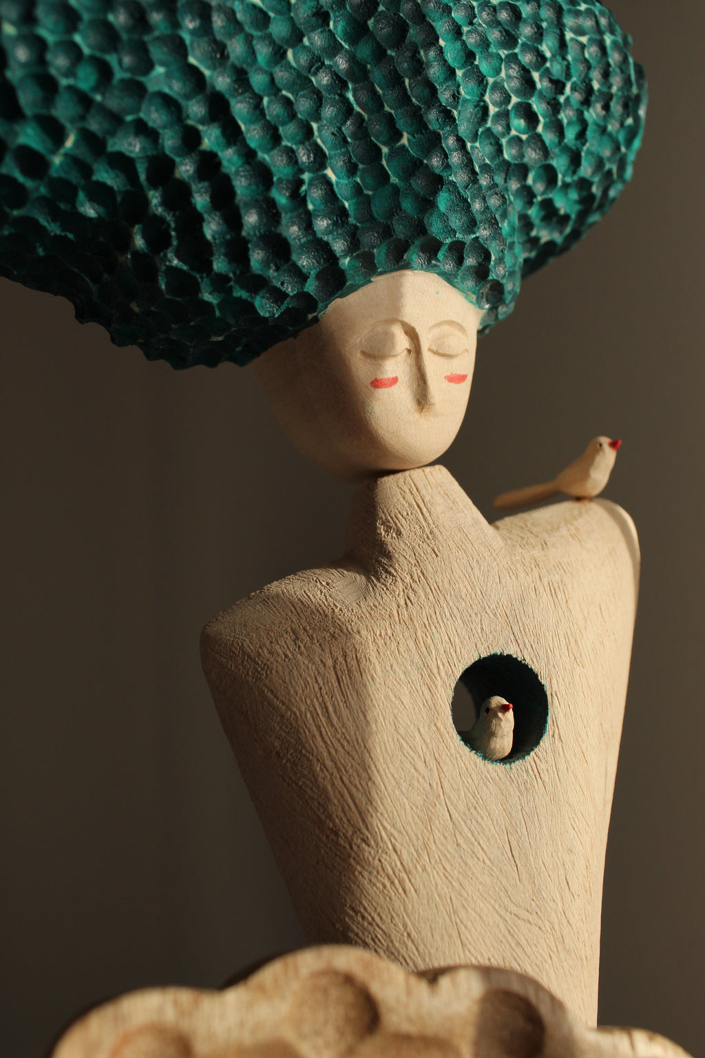 Roots & Wings – Handmade Wooden Motherhood Sculpture