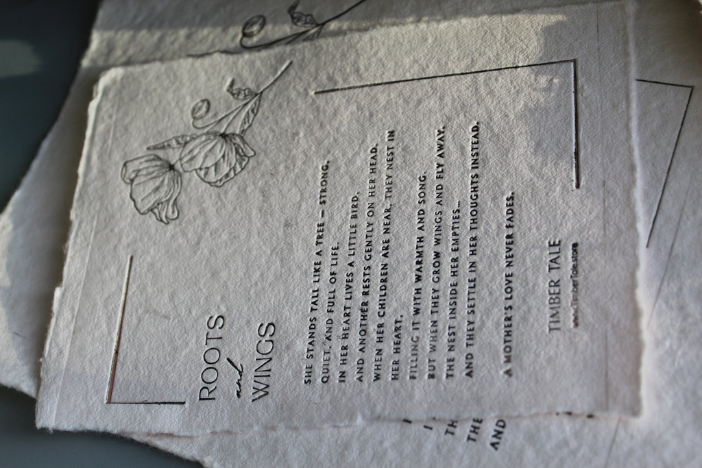Roots And Wings _ Embossed Story Card